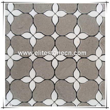 ES-W341 Hot Sale Nature Stone White Flower Veins Marble Floor Tile Wall Tile