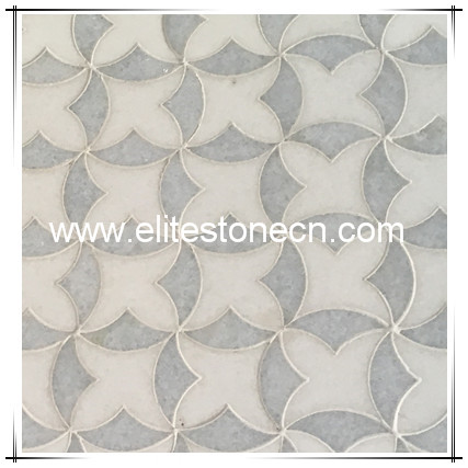 ES-R53 Wall stone cladding designs crystal blue marble mosaic polished blue celeste marble mosaic tiles