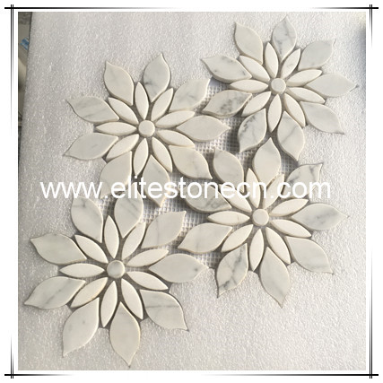 ES-W361 Wholesale Flower Design Bathroom Wall Tile Marble Stone Mosaic Tile