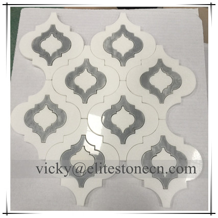 ES-T69 White Wall lantern shape tile marble mosaic