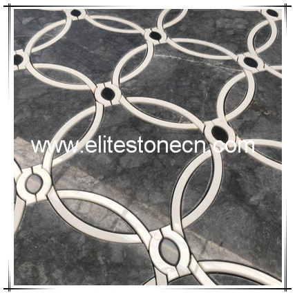 ES-W373 new design beautiful shape circle grey tiles kitchen floor decoration