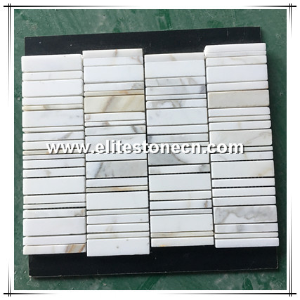 ES-G45 Calacatta stone strip mosaic for Wall Decoration bathroom kitchen