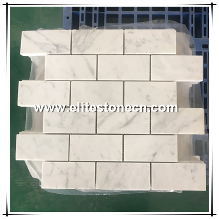 ES-C67 Italy Carrara White Marble Brick Design Mosaic