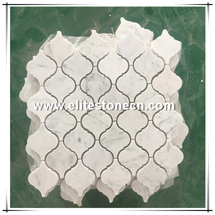 ES-C66 Popular morden lantern shape carrara stone mosaic tile kitchen backsplash