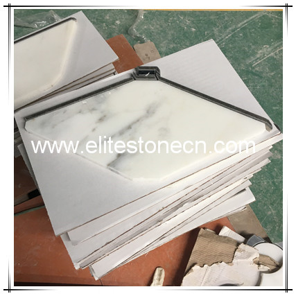 ES-W379 white marble diamond mosaic marble tile bathroom mosaic