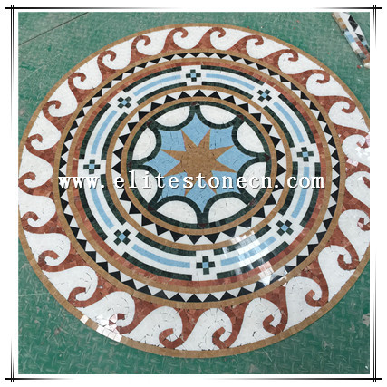 ES-L11 Round Marble Mosaic Tile Puzzle Floor Mosaic Medallions