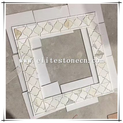 ES-K11 Calacatta Gold Marble Honed Lantern Border