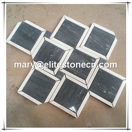 ES-W392 Grey Square Marble Mosaic For Wall Tile And Floor Tile