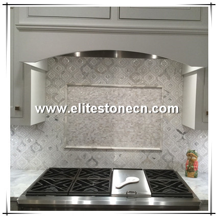 ES-W393 Calacatta Gold Italian lantern Marble Mosaic polished tile lowes tile floor for bathroom