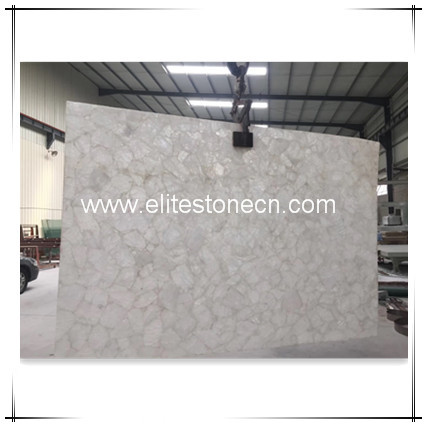 ES-P10 Backlit semi precious natural crystal white agate stone slabs