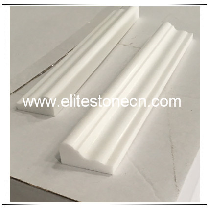 ES-B37 Thassos White Marble 2 X 12 Crown Molding Polished