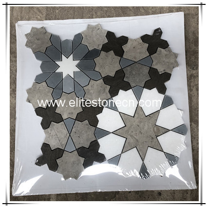ES-W414 Simple flower marble mosaic for wall and shop tile