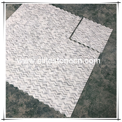 ES-R71  custom design wall decorative milan grey chevron honed marble tile