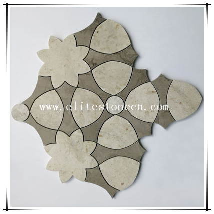 ES-W422 Flooring wall decoration flower marble mosaic tile