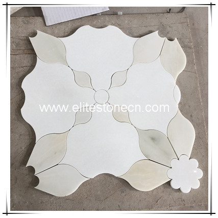 ES-W425 Custom design flower pattern marble stone mosaic for bathroom wall tiles