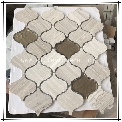 ES-H50 wood marble lantern mosaic for wall floor tile decorative