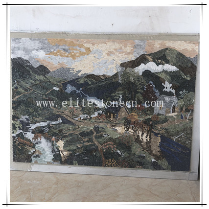 ES-J45 Modern house home marble washing room bathroom kitchen floor stone art mosaic tile mural medallion flower floral pattern designs