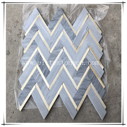 ES-W542 chevron tile mosaic wholesale for dark gray marble tile for kitchen back splash